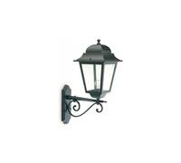 Applique Grande In Alto Esterno Contemp. Mito Alluminio E Vetro Nero 1 Luce E27
