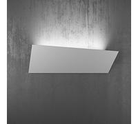 APPLIQUE GRANDE LAMPADA DA PARETE IN METALLO GRIGIO MINIMAL MODERNA SALA CUCINA CAMERA TOP LIGHT RUMBLE 1147/A60-GR