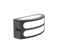 Applique Esterno Moderna Squba Alluminio E Materie Plastiche Grigio 1 Luce E27