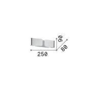 Applique Ideal Lux Clip, colore oro, metallo, larghezza 25 cm IDEAL LUX