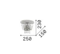 Applique IDEAL LUX Dubai, ottone/trasparente, larghezza 25 cm, cristallo IDEAL LUX