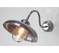 Applique impermeabile a collo di cigno in metallo argento, stile industriale, 30x58x30 cm, adatta per interni/esterni