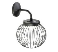 Applique in alluminio e metallo CAGE APPLIQUE IN BASSO 20W LED 4000K Dimensioni 25,3x27,9xh 38,3 cm Diffusore in termoplastico opalino colore NERO NERO