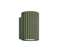 Applique In Alluminio GU10 Verde Oliva H:10 Cm Monoluce Faretto Parete Corridoio