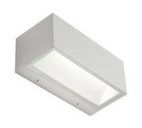 Applique in alluminio pressofuso BOX APPLIQUE GRANDE 20W LED 3000K Dimensioni 22x10,3xh 8,5 cm Diffusori in vetro trasparente colore BIANCO BIANCO