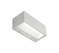 Applique Da Esterno Media Biemissione Box Alluminio Bianco 12W Led 4000K