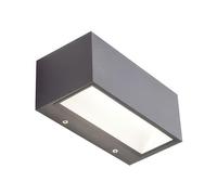 Applique in alluminio pressofuso BOX APPLIQUE RETTANGOLO 11W LED 3000K Dimensioni 18,5x9xh 7,5 cm Diffusori in vetro trasparente colore GRAFITE GRAFITE