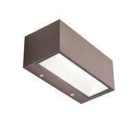 Applique in alluminio pressofuso BOX APPLIQUE RETTANGOLO 11W LED 3000K Dimensioni 18,5x9xh 7,5 cm Diffusori in vetro trasparente colore CAFFE' CAFFE'