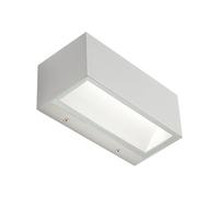 Applique in alluminio pressofuso BOX APPLIQUE RETTANGOLO 11W LED 3000K Dimensioni 18,5x9xh 7,5 cm Diffusori in vetro trasparente colore BIANCO BIANCO