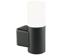 Applique in alluminio pressofuso CIRCLE APPLIQUE IN ALTO Dimensioni 8x12,1x h 22 cm Diffusore in termoplastico opalino 7W LED 4000K colore NERO NERO