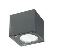 Applique in alluminio pressofuso LULA APPLIQUE MONO Dimensioni 9x9xh 10,7 Diffusore in vetro trasparente 6W LED 3000K colore GRAFITE GRAFITE