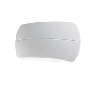 Applique in alluminio pressofuso PILLOW APPLIQUE DOPPIA 5W 5W LED 4000K Dimensioni 20x5,3 x h 10 cm Diffusore in termoplastico opalino colore BIANCO BIANCO