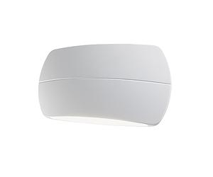 Applique in alluminio pressofuso PILLOW APPLIQUE DOPPIA 5W 5W LED 4000K Dimensioni 20x5,3 x h 10 cm Diffusore in termoplastico opalino colore BIANCO BIANCO
