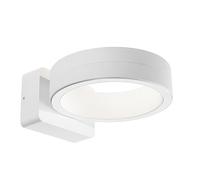 Applique in alluminio pressofuso PLAZA APPLIQUE ROTONDA 16W LED 3000K Diffusore in vetro trasparente colore BIANCO BIANCO