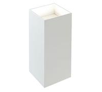 Applique in alluminio pressofuso TOWER APPLIQUE DOPPIA 6W 6W LED 4000K Dimensioni 8,1x8.1xh 18 cm Diffusore in vetro trasparente colore BIANCO BIANCO