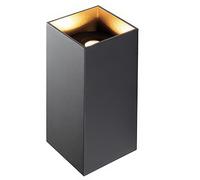 Applique in alluminio pressofuso TOWER APPLIQUE DOPPIA Dimensioni Diffusore Ø 8,1xh 18 cm in vetro trasparente. 6W 6W LED 3000K colore NEROORO NEROORO