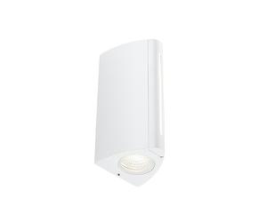Applique in alluminio pressofuso VISION APP. DOPPIA 4W 4W 3W LED 4000K Dimensioni 8,4x8,8x h20 cm Diffusore frontale in resina opalina colore BIANCO BIANCO