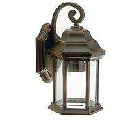 Applique in pressofusione di alluminio RUDE APPLIQUE IN BASSO MEDIA E27 Dimensione 14x17xh 30 cm Diffusore in vetro trasparente molato colore RUGGINE RUGGINE