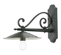 Applique Esterno Contemporanea Antique Alluminio E Porcellana Grigio 1 Luce E27
