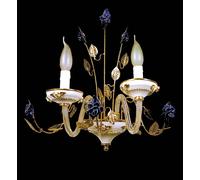 APPLIQUE IN CRISTALLO E CERAMICA BLU A 2 LUCI COLL. BGA 1042 DESIGN SWAROVSKY