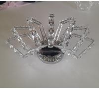 Applique In Cristallo E Metallo 3 Luci Da Parete Lampada Cromata Crown Ideal Lux