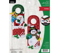 Applique in feltro Bucilla, kit da 2 pezzi per appendere le porte, ideale per le feste, per il fai da te, per arti e mestieri 89471E