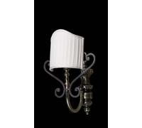 APPLIQUE IN FERRO BATTUTO FORGIATO RUGGINE A 1 LUCE COLL. BGA 895 RUSTICO