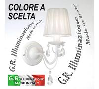 APPLIQUE IN FERRO BATTUTO MODERNO 1 L. BIANCO LAMPADA DA PARETE CLASSICA Regina [EEK: A++]