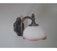 Applique in Ferro Battuto Ruggine Nero Vetro Rustico Da Parete Classico 1 Luce