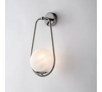 Applique Contemporanea Afrodite Metallo Cromo Nero 1 Luce E14