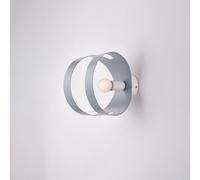 Applique Moderna 1 Luce Peter In Ferro Bianco Grigio Taglio Laser