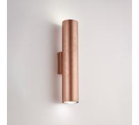 Applique in ferro laccato nero GU10 con decorazione rame antico 2 luci