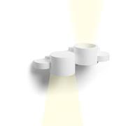 Applique in gesso dal design moderno forma doppia tazza attacco per lampadine G9
