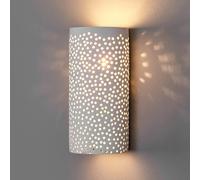Applique in gesso design moderno con forma cilindrica attacco per lampadine G9