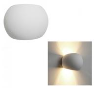 PLAFONIERA APPLIQUE PORTAFARETTO IN GESSO SFERA MONTAGGIO A PARETE LAMPADINA G9