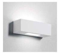 APPLIQUE IN GESSO VERNICIABILE LAMPADA DA PARETE MODERNO PORTALAMPADA E14 VETRO