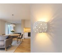 Applique in gesso verniciabile lampada moderna doppia emissione luce led g9 e42 [EEK: A]