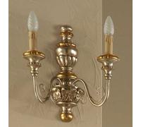 APPLIQUE IN LEGNO CLASSICO A 2 LUCI COLL ESSE 32/2A