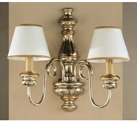 APPLIQUE IN LEGNO CLASSICO A 2 LUCI COLL ESSE 640/2A