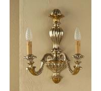 APPLIQUE IN LEGNO CLASSICO A 2 LUCI COLL ESSE 725/2A