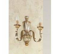 APPLIQUE IN LEGNO CLASSICO A 2 LUCI COLL ESSE 750/2A
