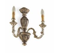 APPLIQUE IN LEGNO CLASSICO A 2 LUCI COLL ESSE 760/2A