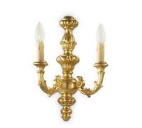 APPLIQUE IN LEGNO CLASSICO A 2 LUCI COLL ESSE 785/2A