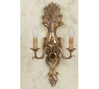 APPLIQUE IN LEGNO CLASSICO A 2 LUCI COLL ESSE 98/2A
