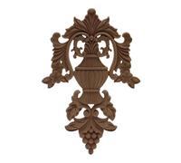 Applique in legno, decorazione antica, lunga, grande, motivo floreale, mobili in legno, pareti per armadi, C229,2