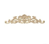Applique in legno di quercia con intaglio floreale dettagliato per abbellire armadi, porte e interni in legno (stile 1: 30 x 7 cm)