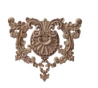 Applique in legno di quercia naturale intagliato per mobili, statuetta decorativa in miniatura, accessorio per la decorazione della casa, 25 cm x 22 cm