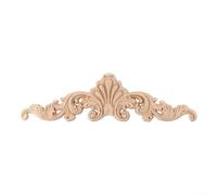 Applique in legno intagliato a forma di fiore per mobili, porte, armadi e specchi, non verniciato, stile europeo, 20 x 5 cm e 30 x 8 (20 x 5 cm)