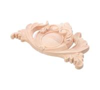 Applique in Legno Intagliato Stile Classico beige, per Mobili | Finitura Floreale in Rilievo, Facile da Applicare, per Restauro Arredi e Decorazione Interna