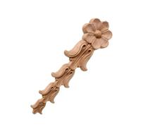Applique in legno massello intagliato in legno intagliato verticale lungo fiore tavoletta accessori per la decorazione della casa ornamenti F